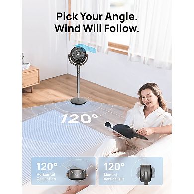 DREO 37-42 inch 9-Speed Oscillating Pedestal Fan
