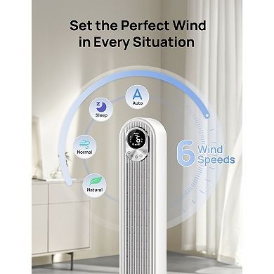 DREO 42 inch 6 Speed Quiet Tower Fan with Remote