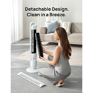 DREO 42 inch 6 Speed Quiet Tower Fan with Remote