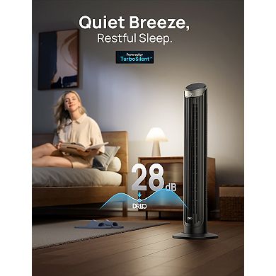 DREO 40 inch Tower Fan with Remote 5 Speed 90° Oscillation