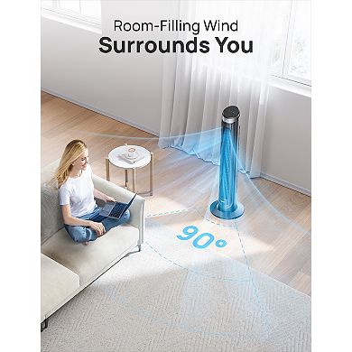 DREO 40 inch Tower Fan with Remote 5 Speed 90° Oscillation