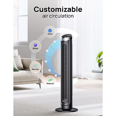 DREO 40 inch Tower Fan with Remote 5 Speed 90° Oscillation