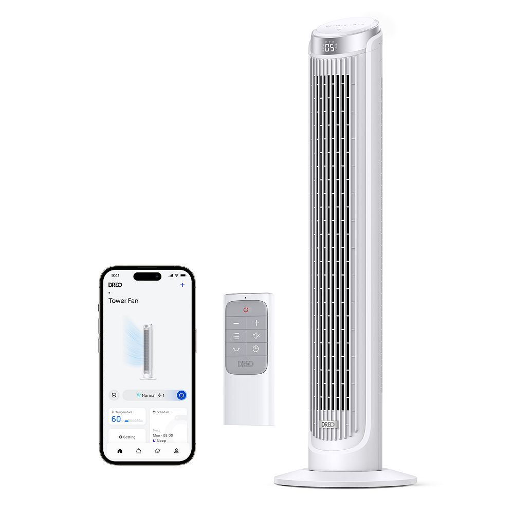 DREO 40 inch Smart Tower Fan with Remote 5 Speed