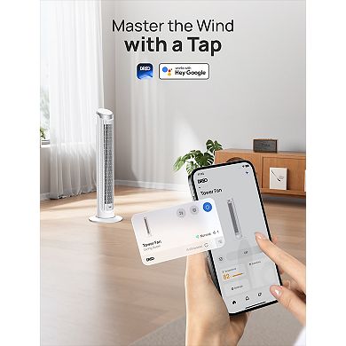 DREO 40 inch Smart Tower Fan with Remote 5 Speed