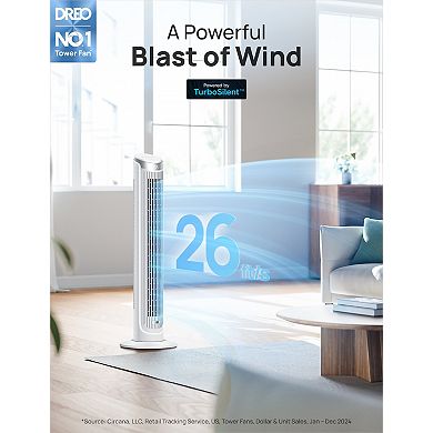 DREO 40 inch Smart Tower Fan with Remote 5 Speed