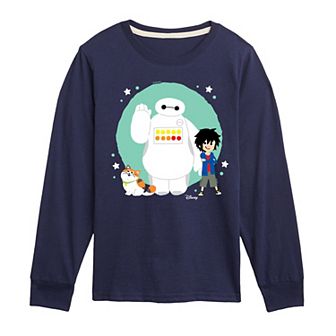 Disney's Baymax Hiro & Mochi Boys 8-20 Long Sleeve Graphic Tee