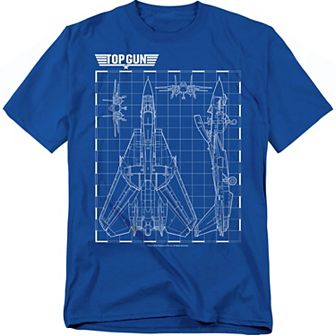 Big & Tall Top Gun Schematic Graphic Tee