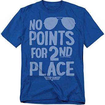 Big & Tall Top Gun No Points For 2nd Place Graphic Tee