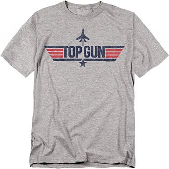Big & Tall Top Gun Logo Grey Graphic Tee