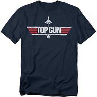 Big & Tall Top Gun Logo Navy Graphic Tee