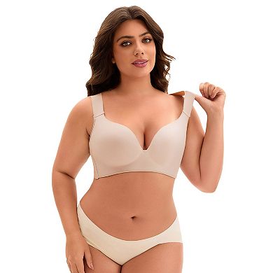 Women's Full Coverage Push Up Wirefree Support Bra