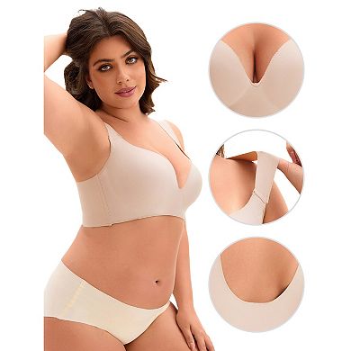 Women's Full Coverage Push Up Wirefree Support Bra