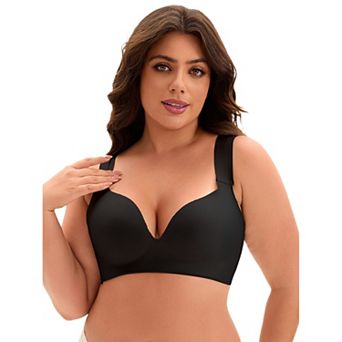 Women's Full Coverage Push Up Wirefree Support Bra