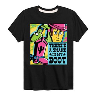 Disney / Pixar's Toy Story Woody Boys 8-20 There's A Snake In My Boot Graphic Tee