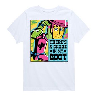 Disney / Pixar's Toy Story Woody Boys 8-20 There's A Snake In My Boot Graphic Tee