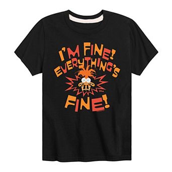 Disney / Pixar's Inside Out 2 Boys 8-20 Anxiety I'm Fine! Everything's Fine! Graphic Tee