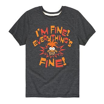 Disney / Pixar's Inside Out 2 Boys 8-20 Anxiety I'm Fine! Everything's Fine! Graphic Tee