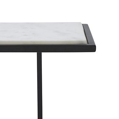 Renwil Danica Steel & Marble Side Table
