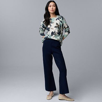 Women's Simply Vera Vera Wang Printed Crewneck Sweater