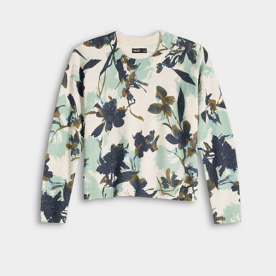 Women's Simply Vera Vera Wang Printed Crewneck Sweater