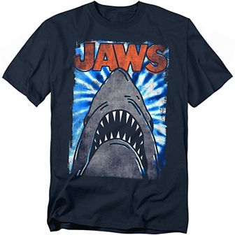 Big & Tall Jaws Tie Dye Graphic Tee