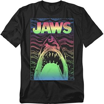 Big & Tall Jaws Neon Line Art Graphic Tee