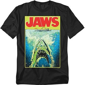 Big & Tall Jaws Bright Poster Graphic Tee