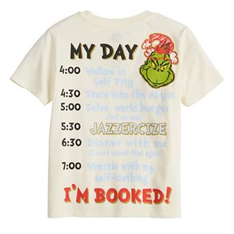 Girls 7-16 Dr. Suess' The Grinch's Daily Schedule Graphic Tee