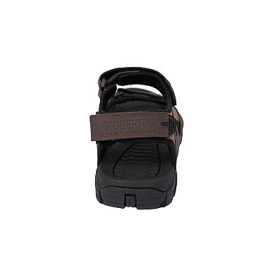 Gioberti Men's Open Toe Sandals with Adjustable Straps and Arch Support