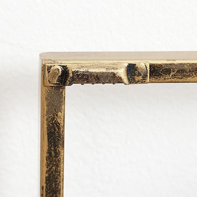 LuxenHome 2-Piece Multi-Color Gems Abstract Metal Wall Decor Set