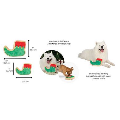 Midlee Elf Shoe Sugar Cookie Dog Toy