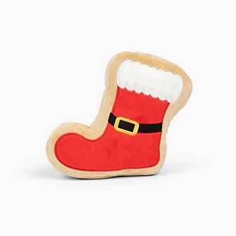 Midlee Santa Boot Sugar Cookie Dog Toy