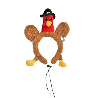Midlee Pilgrim Turkey Thanksgiving Dog Headband