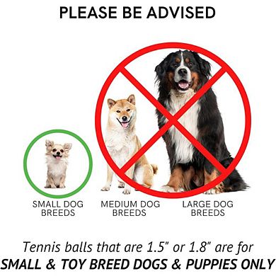 Midlee Mini 1.5" Squeaky Dog Tennis Balls- Pink- Set Of 6