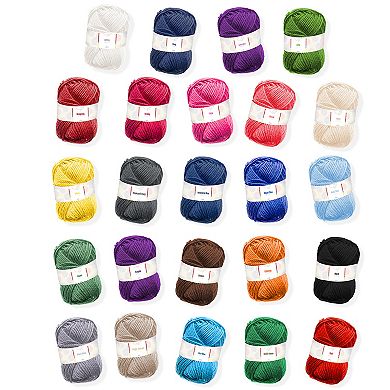 Hearth & Harbor 24 Pack Soft Yarn for Crocheting