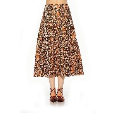 Women's ALEXIA ADMOR Flared Midi Skirt with Front Detail