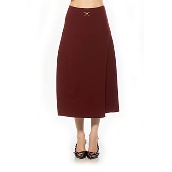 Women's ALEXIA ADMOR Flared Midi Skirt with Front Detail