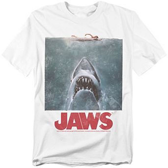 Big & Tall Jaws Distressed Poster Graphic Tee