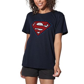 Juniors' DC Comics Superman 4th of July Logo Loose Fit Graphic Tee