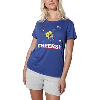 Juniors' SpongeBob SquarePants Cheers Loose Fit Graphic Tee