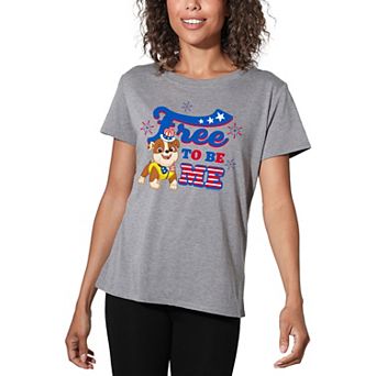 Juniors' Paw Patrol Free To Be Me Loose Fit Graphic Tee