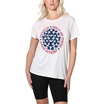 Juniors' Teenage Mutant Ninja Turtles Shells & Stripes Loose Fit Graphic Tee