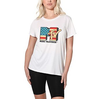 Juniors' MTV Americana Logo Loose Fit Graphic Tee