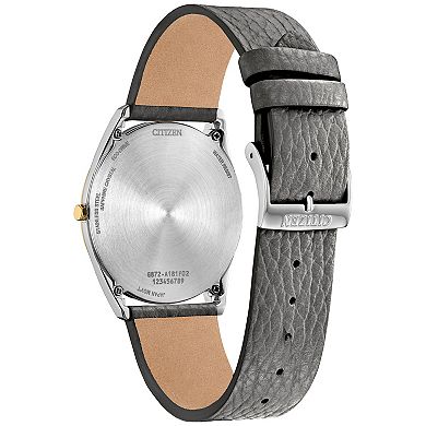 Citizen Unisex Two-Tone Leather Strap Watch - AR312