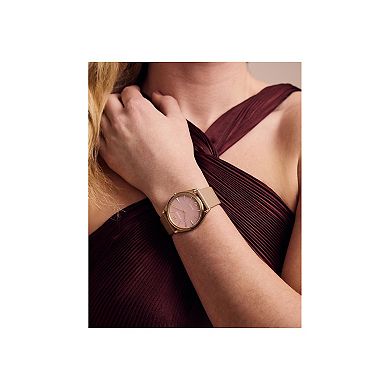 Citizen Unisex Two-Tone Leather Strap Watch - AR312