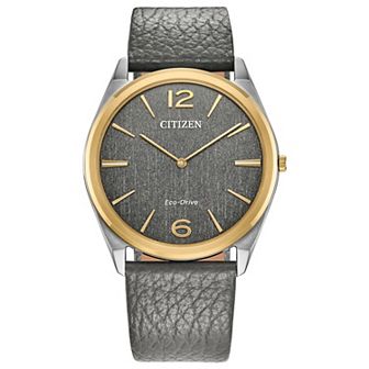 Citizen Unisex Two-Tone Leather Strap Watch - AR312