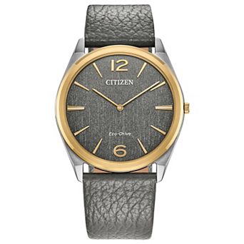 Citizen Unisex Two-Tone Leather Strap Watch - AR312