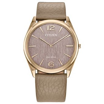 Citizen Unisex Two-Tone Leather Strap Watch - AR312