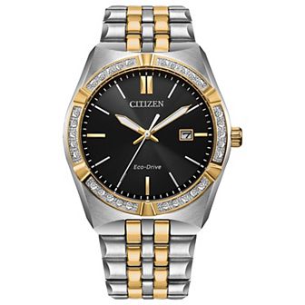 Citizen Men's Two-Tone Stainless Steel Diamond Accent Bracelet Watch - BM764