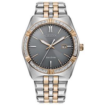 Citizen Men's Two-Tone Stainless Steel Diamond Accent Bracelet Watch - BM764